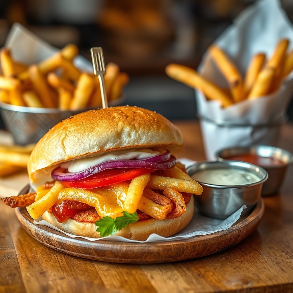 Les sandwichs de friterie : mitraillette, américain, dürüm