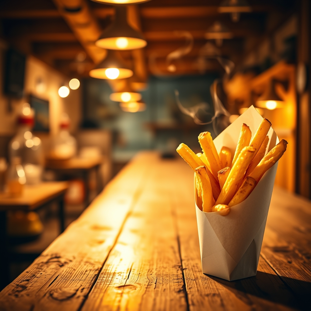 Cornet de frites belges dorées